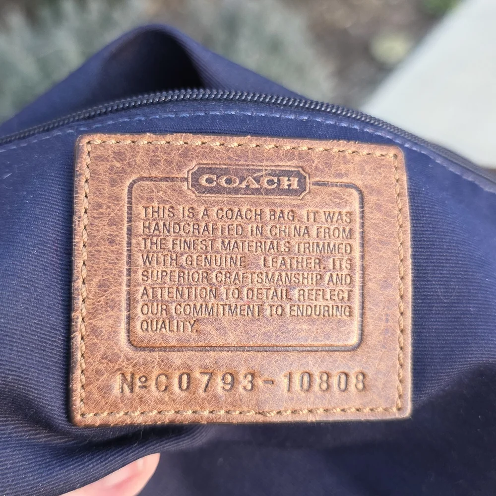 Coach Patchwork Denim Ergo Shoulder Bag - Picture 3 of 9
